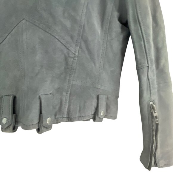 Blanknyc Women's Suede Leather Moto Jacket Size XS Grey Bikercore Rocker Outdoor - Picture 7 of 11